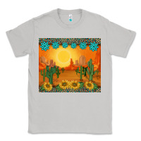 Moon Dust western sunset cactus sunflowers gemstones leopards Classic Tee - BarkalooDesign