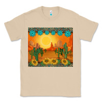 Mushroom western sunset cactus sunflowers gemstones leopards Classic Tee - BarkalooDesign