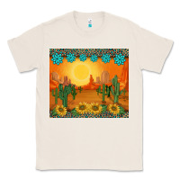 Natural western sunset cactus sunflowers gemstones leopards Classic Tee - BarkalooDesign