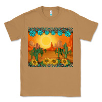 Toasted Coconut western sunset cactus sunflowers gemstones leopards Classic Tee - BarkalooDesign