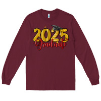 Burgundy 2025 graduate Long Sleeve Tee - MaliasSmallBusiness