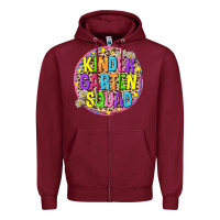 Burgundy kindergarten squad Zipper Hoodie - NancyCooperArtShop
