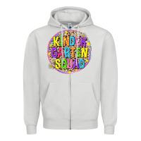 Dove Grey kindergarten squad Zipper Hoodie - NancyCooperArtShop