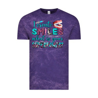 Cloud Purple i create smile what is your superpower Vintage Tee - AdoDesignShop