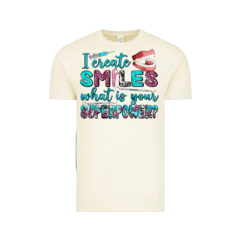 I Create Smile What Is Your Superpower Vintage Tee by AdoDesignShop | Teevron