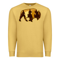 Antique Gold Bison Silhouette Cowboy Premium Sweatshirt - Bettercallsaul