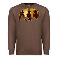 Chestnut Bison Silhouette Cowboy Premium Sweatshirt - Bettercallsaul