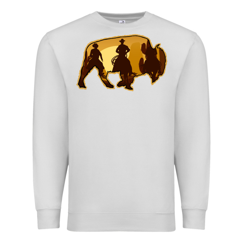 Bison Silhouette Cowboy Premium Sweatshirt by Bettercallsaul | Teevron