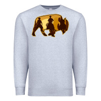 Heather Grey Bison Silhouette Cowboy Premium Sweatshirt - Bettercallsaul