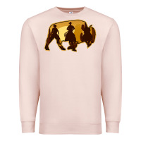 Pale Pink Bison Silhouette Cowboy Premium Sweatshirt - Bettercallsaul