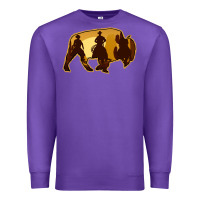 Purple Bison Silhouette Cowboy Premium Sweatshirt - Bettercallsaul