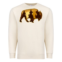 Sandshell Bison Silhouette Cowboy Premium Sweatshirt - Bettercallsaul
