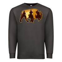 Smoke Bison Silhouette Cowboy Premium Sweatshirt - Bettercallsaul