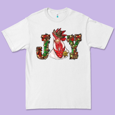 Christmas Joy With Rooster Premium Tee Designed By Ranaportraitstore