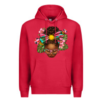 Cardinal Afro Woman Summer Premium Hoodie - texasbilliewilder