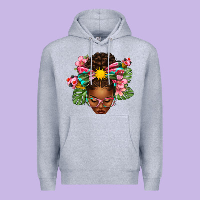 Afro Woman Summer Premium Hoodie Designed By Texasbilliewilder