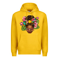 Lemon Afro Woman Summer Premium Hoodie - texasbilliewilder
