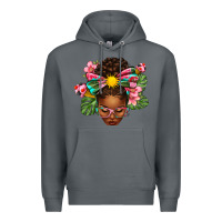 Rock Afro Woman Summer Premium Hoodie - texasbilliewilder