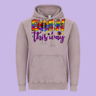 Born This Way Vintage Hoodie Designed By Jahusdesignshop