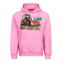 Fuchsia Pink I dig Easter Day Urban Hoodie - HowdyJamesFarm