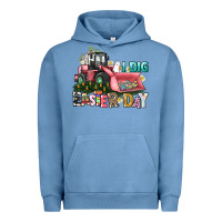 Pigment Pebble Blue I dig Easter Day Urban Hoodie - HowdyJamesFarm