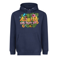 Navy aloha summer Heavyweight Hoodie - BarkalooDesign