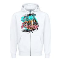 White gone racing Zipper Hoodie - MaliasSmallBusiness