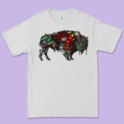 Christmas Bison Premium Tee Designed By Ranaportraitstore