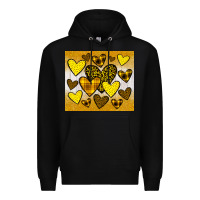 Black yellow hearts Premium Hoodie - JahusDesignShop