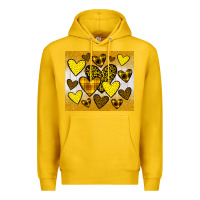Lemon yellow hearts Premium Hoodie - JahusDesignShop