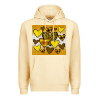 Pina Colada yellow hearts Premium Hoodie - JahusDesignShop