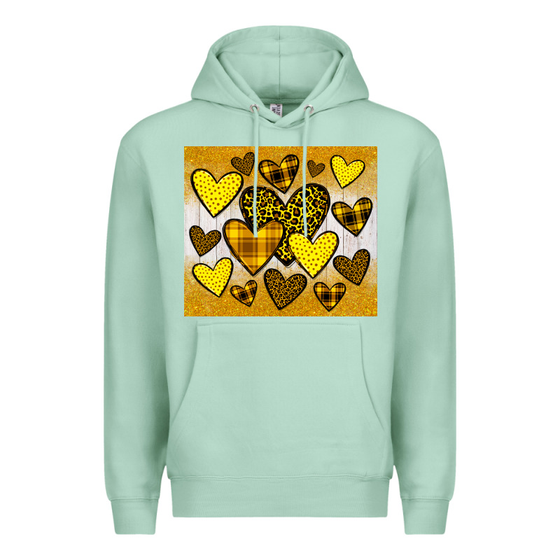 Yellow Hearts Premium Hoodie by JahusDesignShop | Teevron