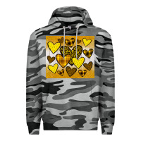 Slate Camo yellow hearts Premium Hoodie - JahusDesignShop