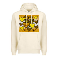 Tofu yellow hearts Premium Hoodie - JahusDesignShop