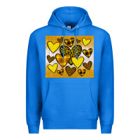 True Royal yellow hearts Premium Hoodie - JahusDesignShop