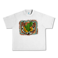 Lunar Rock cactus sunflower cowhide horseshoe  background Urban Heavy Tee - Artiststas