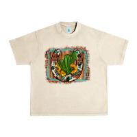 Sandshell cactus sunflower cowhide horseshoe  background Urban Heavy Tee - Artiststas