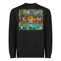 Black longhorn bull skull cowhide leopard turquoise Heavyweight Sweatshirt - Artiststas