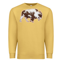 Antique Gold Cowhide Bison Silhouette Premium Sweatshirt - Bettercallsaul