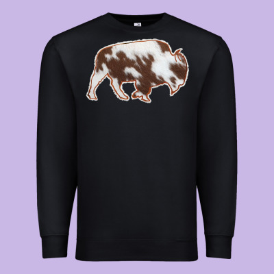 Cowhide Bison Silhouette Premium Sweatshirt Designed By Bettercallsaul