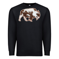 Black Cowhide Bison Silhouette Premium Sweatshirt - Bettercallsaul