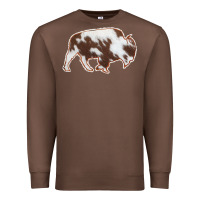 Chestnut Cowhide Bison Silhouette Premium Sweatshirt - Bettercallsaul
