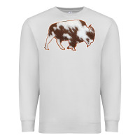 Dove Grey Cowhide Bison Silhouette Premium Sweatshirt - Bettercallsaul