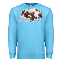 Ocean Blue Cowhide Bison Silhouette Premium Sweatshirt - Bettercallsaul