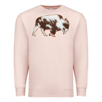 Pale Pink Cowhide Bison Silhouette Premium Sweatshirt - Bettercallsaul