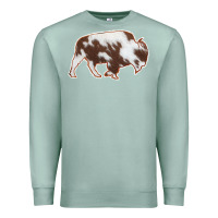 Seafoam Cowhide Bison Silhouette Premium Sweatshirt - Bettercallsaul