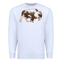 White Cowhide Bison Silhouette Premium Sweatshirt - Bettercallsaul
