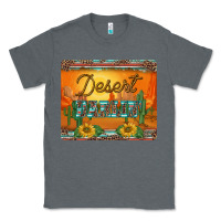 Charcoal Heather western desert darlin sunset serape leopard sunflowers mousepad Classic Tee - BarkalooDesign