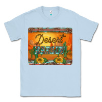Dusty Blue western desert darlin sunset serape leopard sunflowers mousepad Classic Tee - BarkalooDesign
