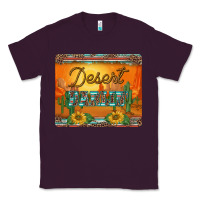 Plum western desert darlin sunset serape leopard sunflowers mousepad Classic Tee - BarkalooDesign